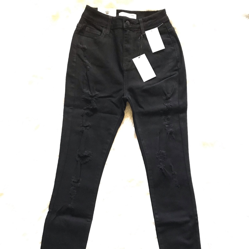 High rise black jeans